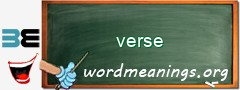 WordMeaning blackboard for verse